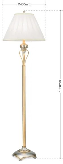 Orion Stl 12-1097/1 - Állólámpa TIZIA 1xE27/60W/230V fehér/arany/patinás