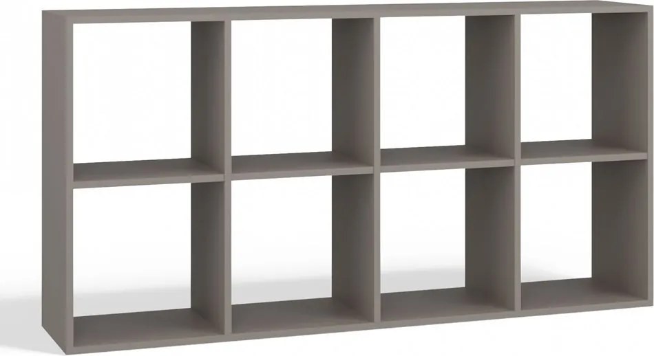 Malax 2x4 polc, 147x75x30 cm, agyag színű