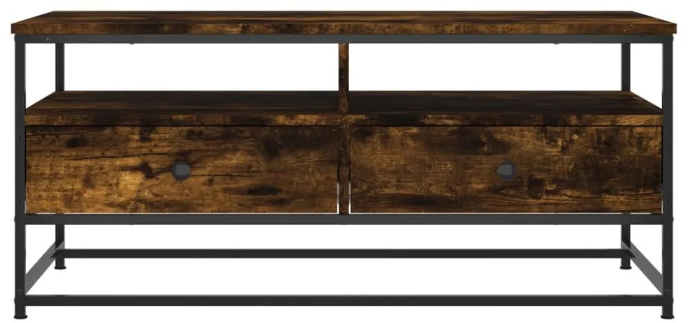 füstös tölgy színű szerelt fa dohányzóasztal 100 x 51 x 45 cm