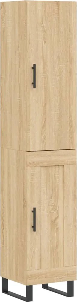 vidaXL sonoma tölgy szerelt fa magasszekrény 34,5x34x180 cm
