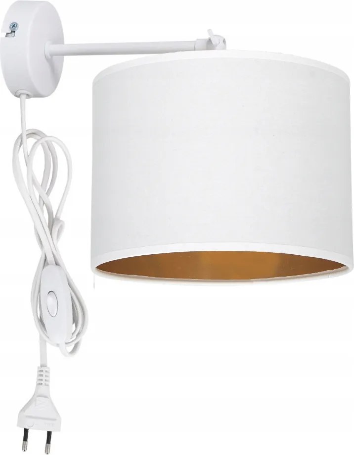 Fali Lámpa Éjjeli Fali Lámpa Loft Kapcsolóval Arany Lámpabúra E27 Led