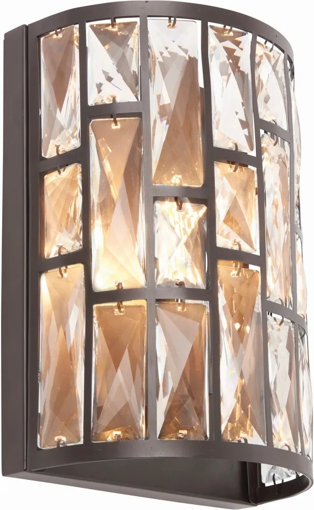 ENDON 69392 BELLE Kristály Fali Lámpa Antik bronz, Átlátszó E14 IP20