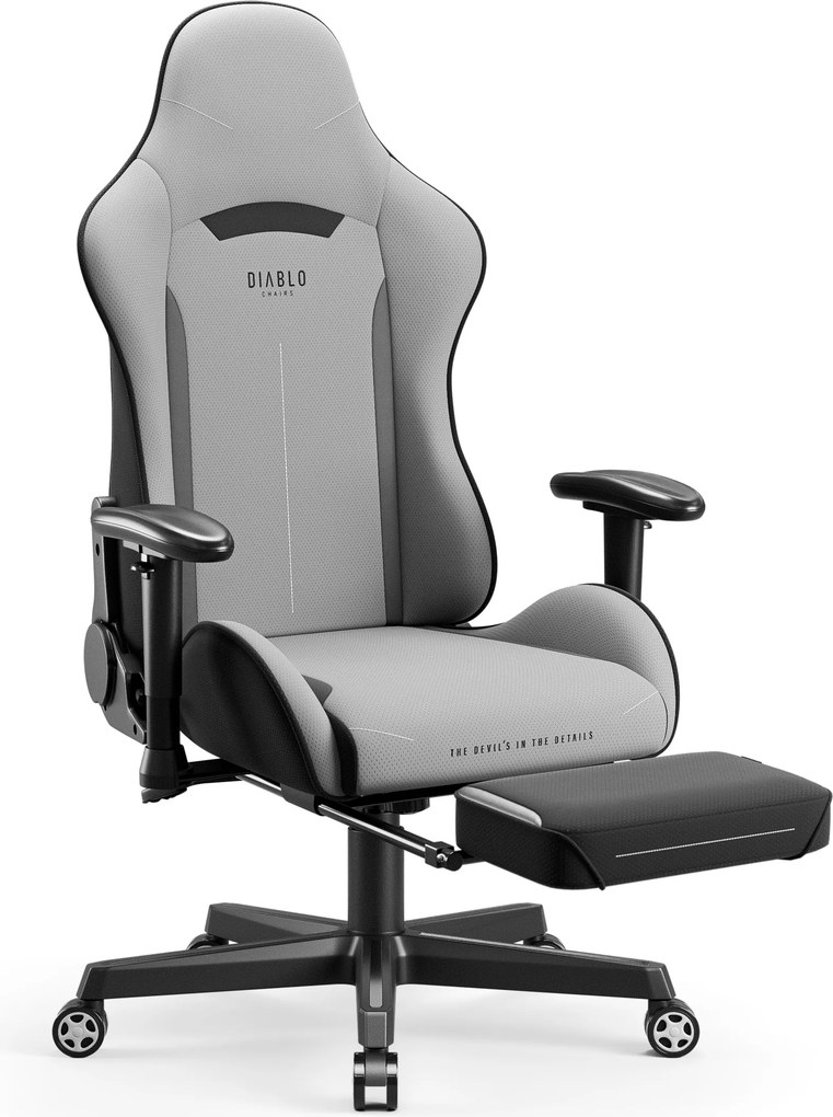 Gamer szék szövet Normal Size, szürke: Diablo X-Starter