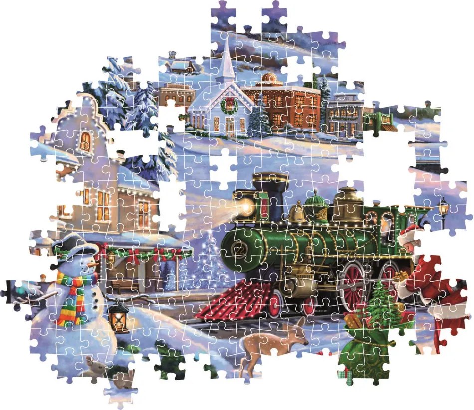 Karácsonyi Train 500 db-os Compact puzzle Clementoni