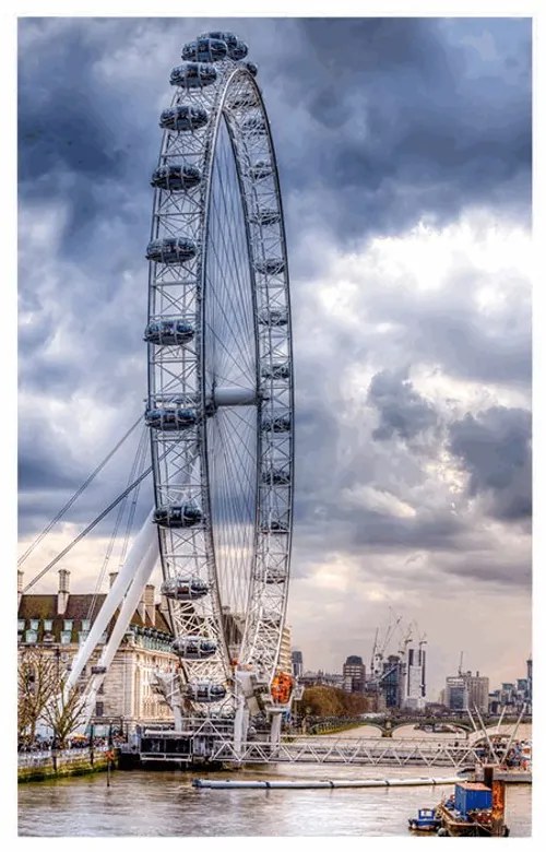 Poszter egyedülálló London és a Temze