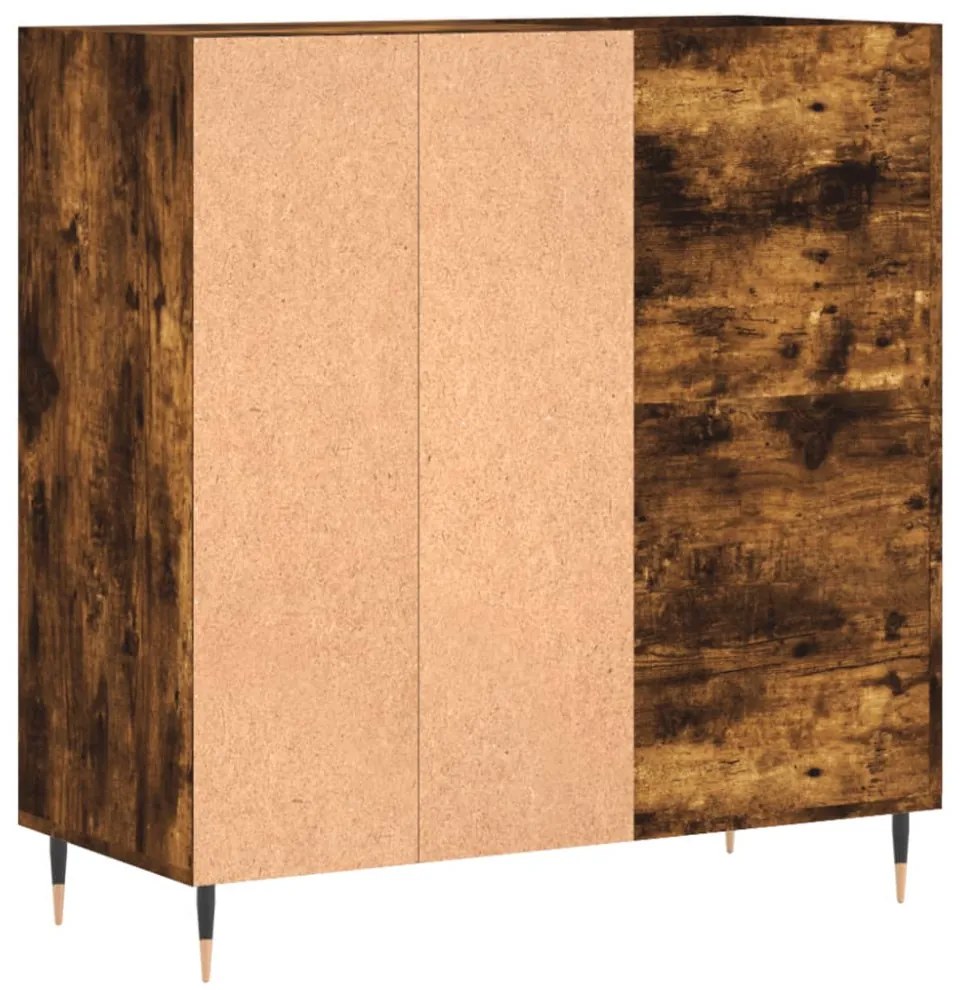 füstös tölgy színű szerelt fa hanglemezszekrény 84,5x38x89 cm