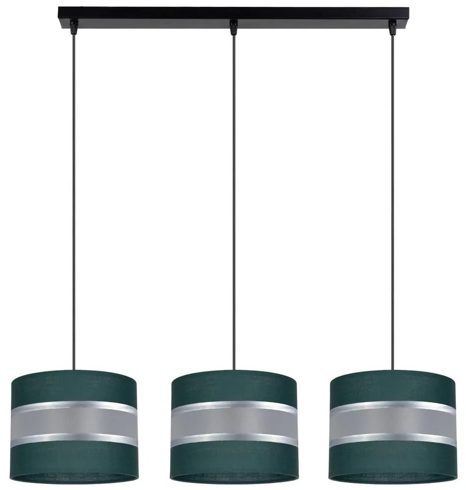 Csillár zsinóron CORAL 3xE27/60W/230V zöld