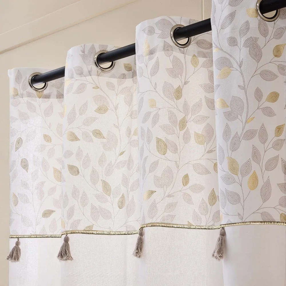 Fehér pamutkeverék függöny 140x240 cm Duchesse – douceur d'intérieur