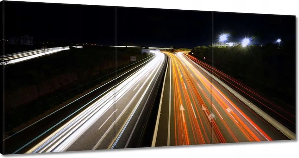 Festmények 120x60 Autópálya Utca Éjszaka