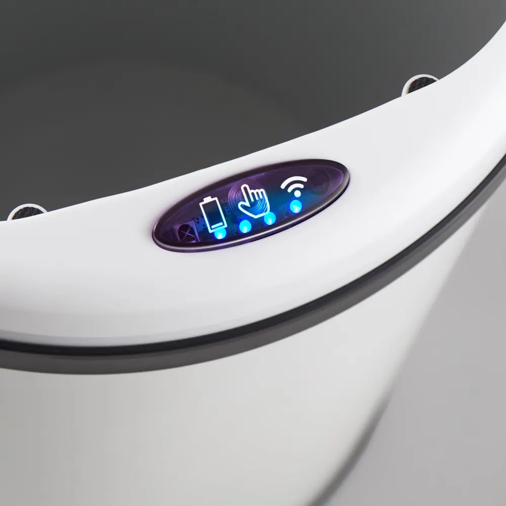 Deuba Érintésmentes hulladékgyűjtő USB-vel 40 L - fehér