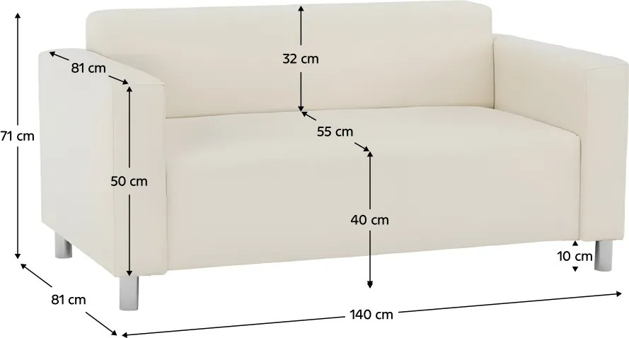 2-személyes, textilbőr bézs, HOMKER