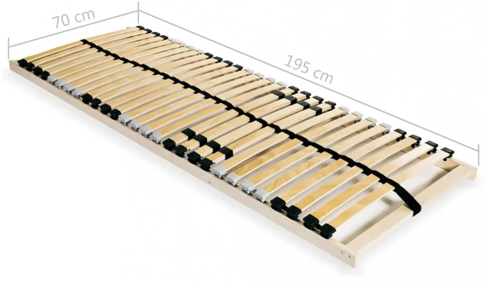 2 db 7 zónás 28 léces ágyrács 70 x 200 cm
