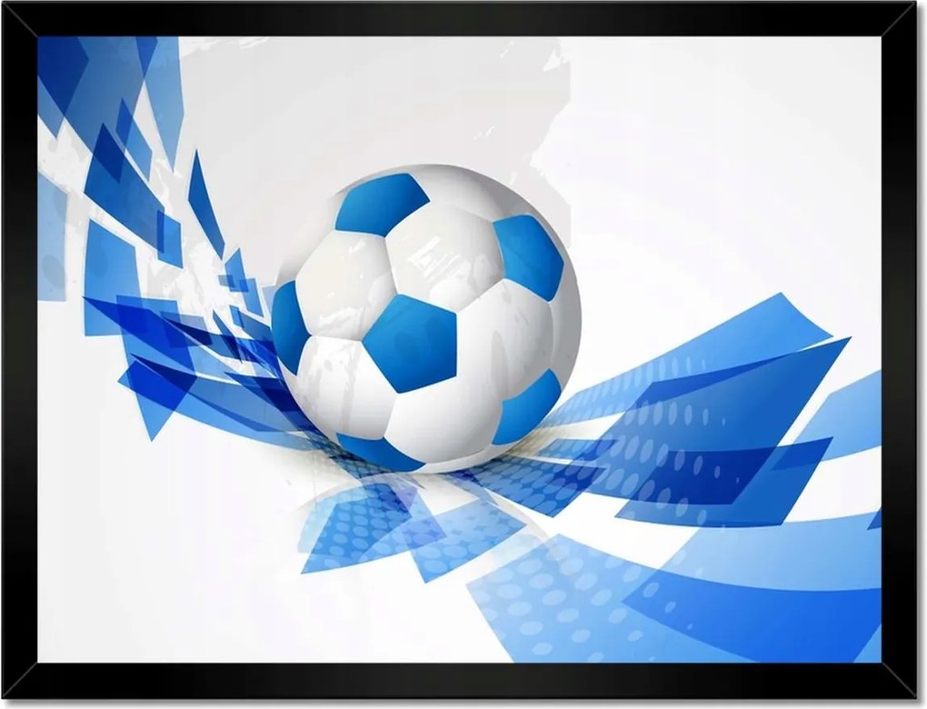 Poszterek keretben 40x30 Kék focilabda