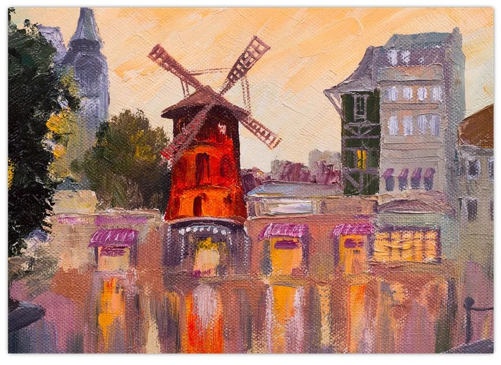 Kép - Moulin rouge, Párizs, Franciaország (70x50 cm)