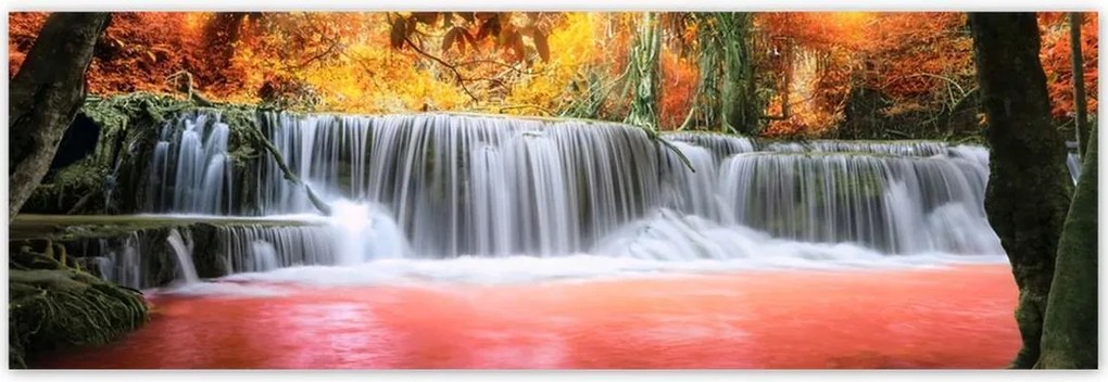 Poszterek 200x66 Narancssárga vízesés