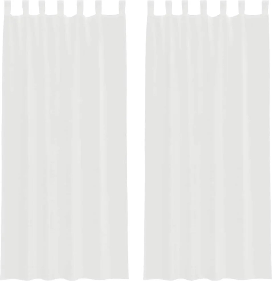 vidaXL 2 db fehér fátyolfüggönyök hurokkal 140x225 cm