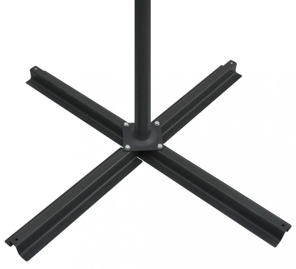 terrakotta konzolos napernyő LED-világítással 250 x 250 cm