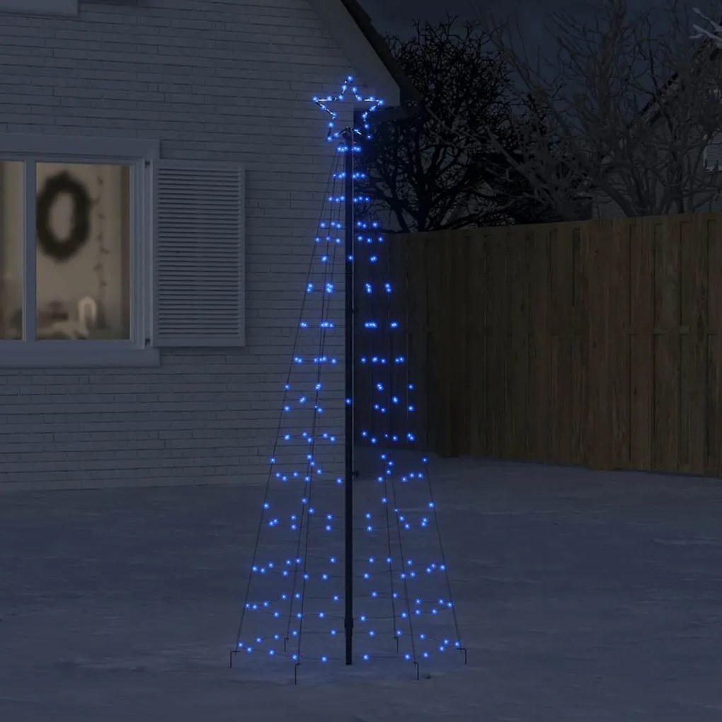 kék LED karácsonyfa tüskékkel 220 LED 180 cm