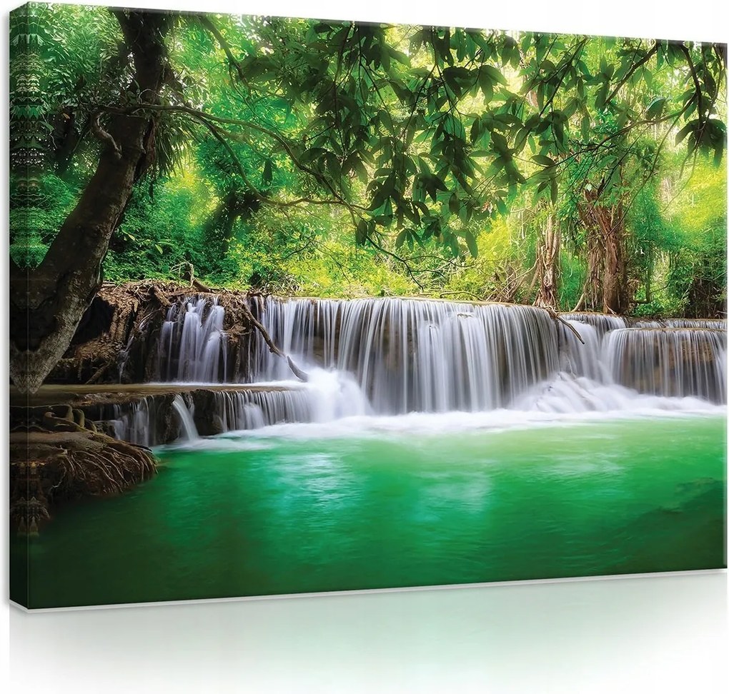 Falikép képek erdő vízesés képek 100x75