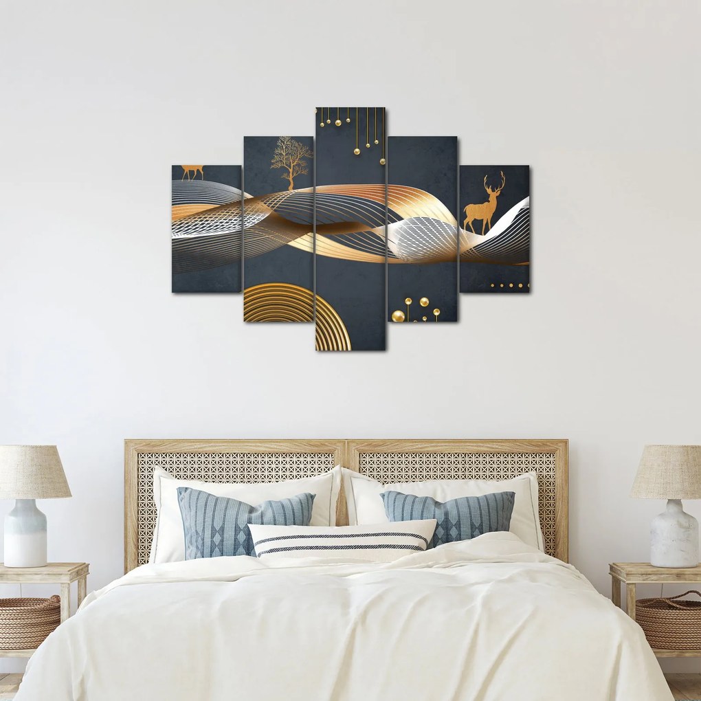 Kép - Grafika szarvassal (150x105 cm)