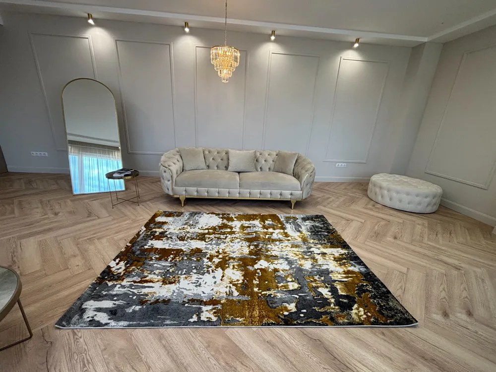 Sunset szürke-arany design szőnyeg 80x250