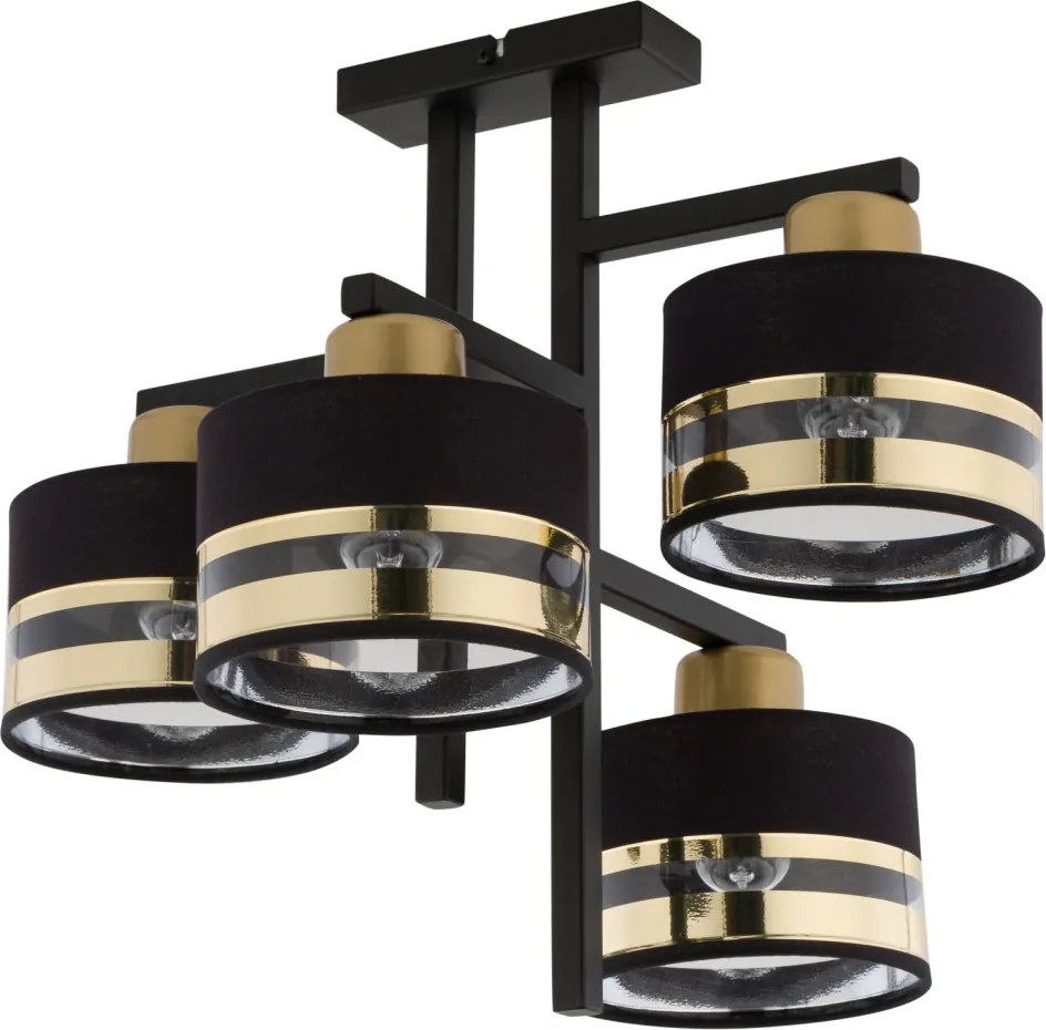 SIGMA LIGHTING 32145 PRO Ernyős Mennyezeti Lámpa Fekete, Arany E27 IP20