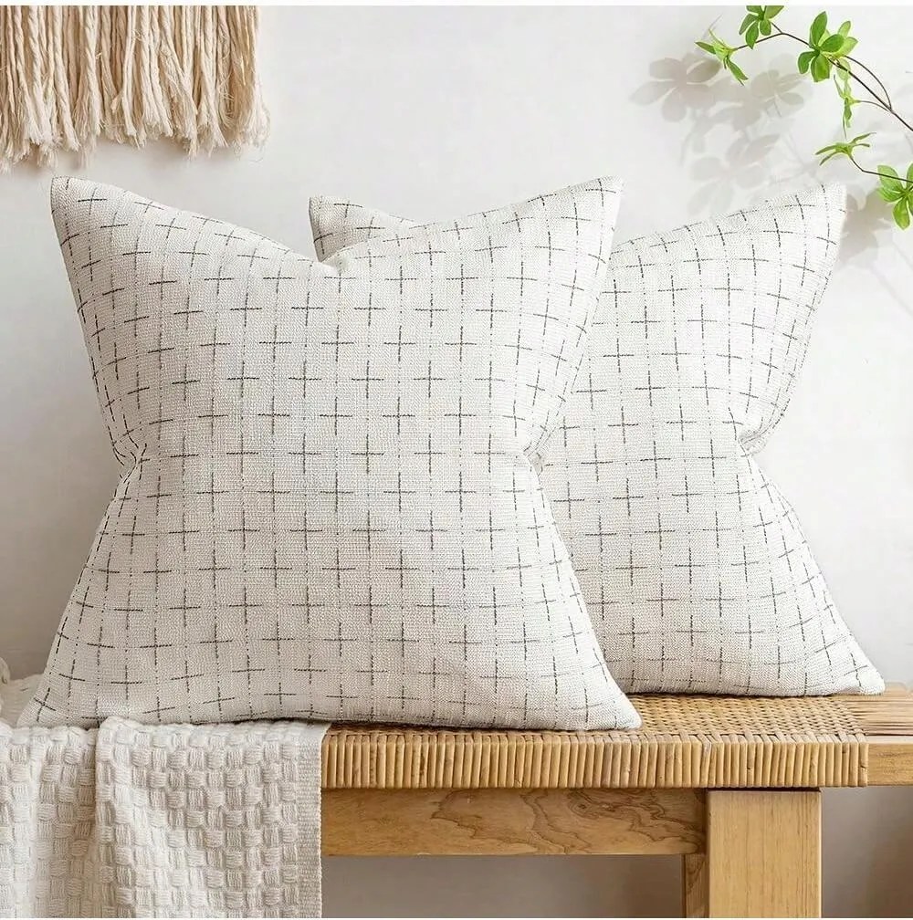 Ekrü Klasszikus Dekoratív Párnahuzat 1 Db 50X50 Shein