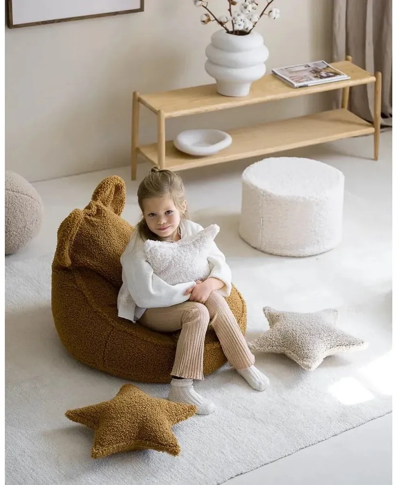 Barna buklé párna gyerek kanapéhoz Star – Wigiwama