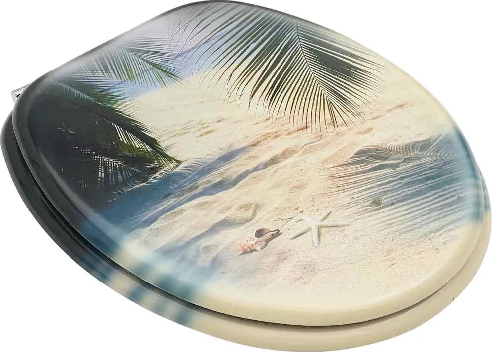 2 db tengerpartmintás MDF WC-ülőke fedéllel