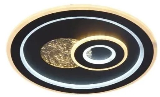 LED Dimmelhető mennyezeti lámpa LED/95W/230V fekete + távirányítás