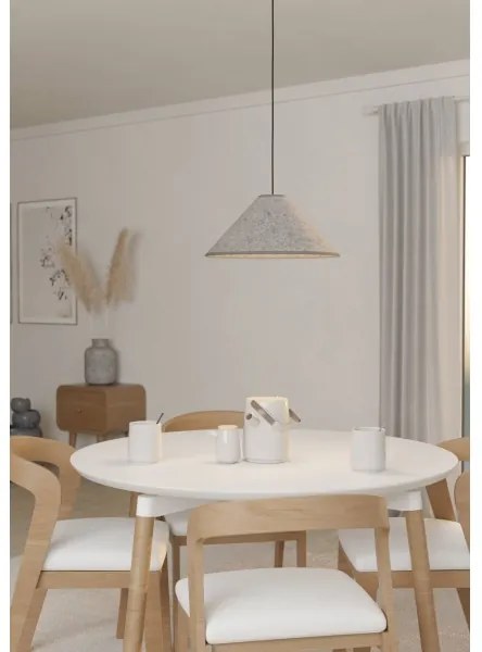 Eglo 43984 - Csillár zsinóron ALSAGER 1xE27/40W/230V szürke