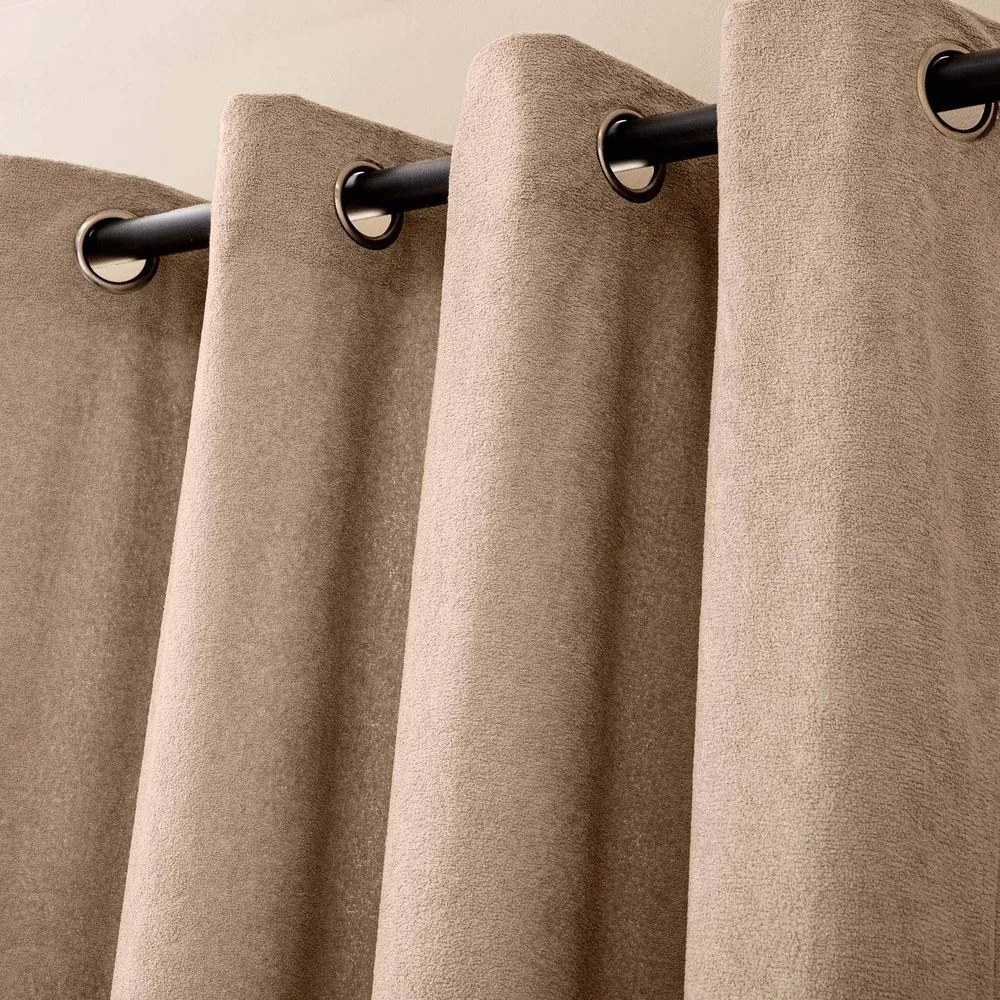 Világosbarna buklé függöny 140x260 cm Winona – douceur d'intérieur