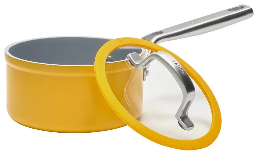 Indukciós tűzhelyhez alkalmas edény fedővel-kerámia felülettel 1,3 l Meda 3.0 – FABINI