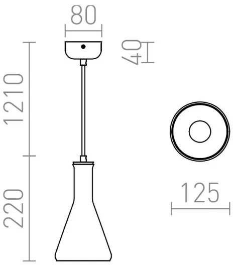 RED - Design Rendl - R12663 - Csillár zsinóron PULIRE 1xE14/28W/230V