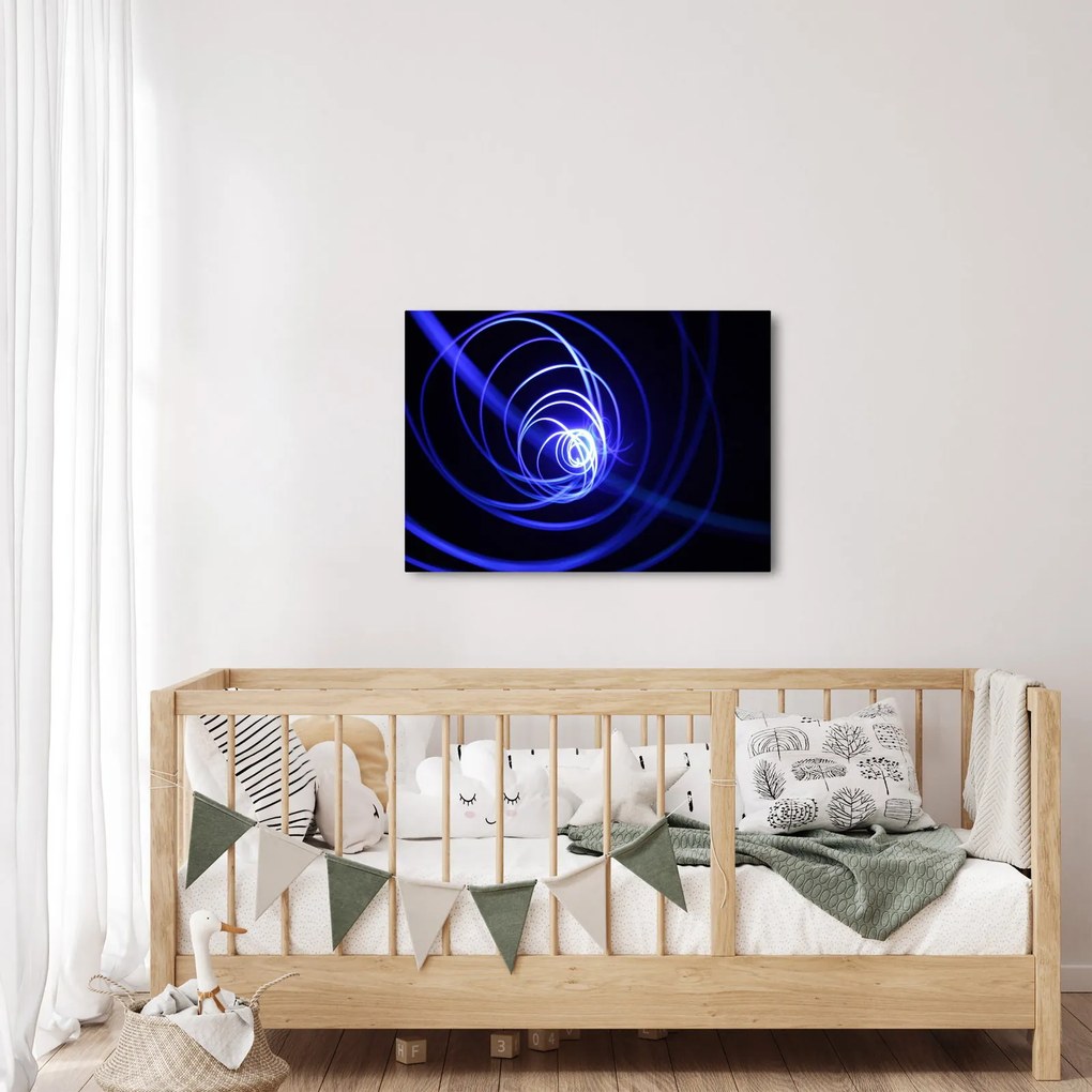 Kék spirálok képe (70x50 cm)
