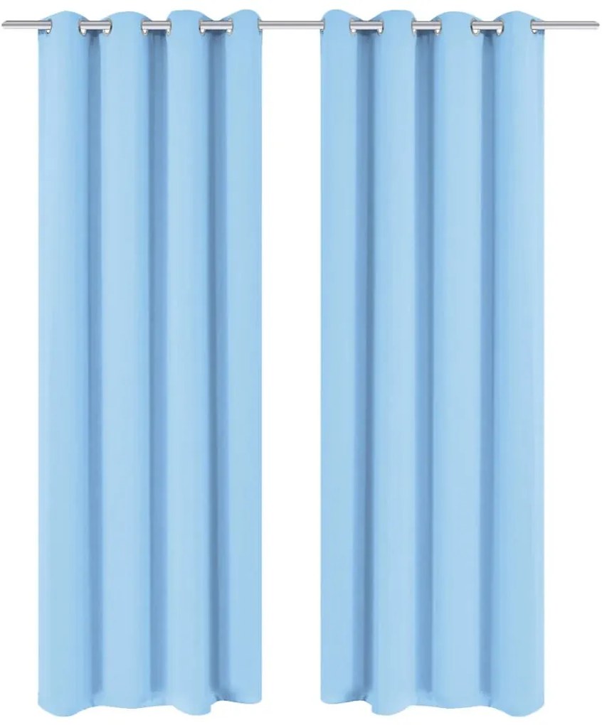 2 db türkiz sötétítőfüggöny fém függönykarikákkal 135 x 175 cm
