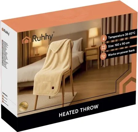 Fűtött elektromos takaró / pléd - Ruhhy