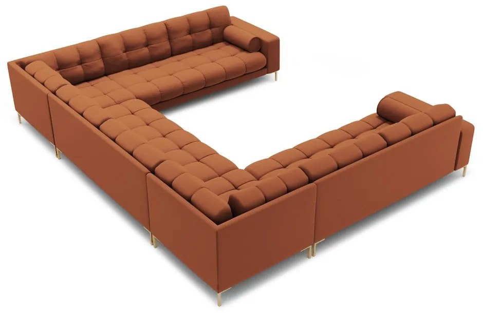 Téglavörös sarokkanapé (U alakú) Bali – Cosmopolitan Design