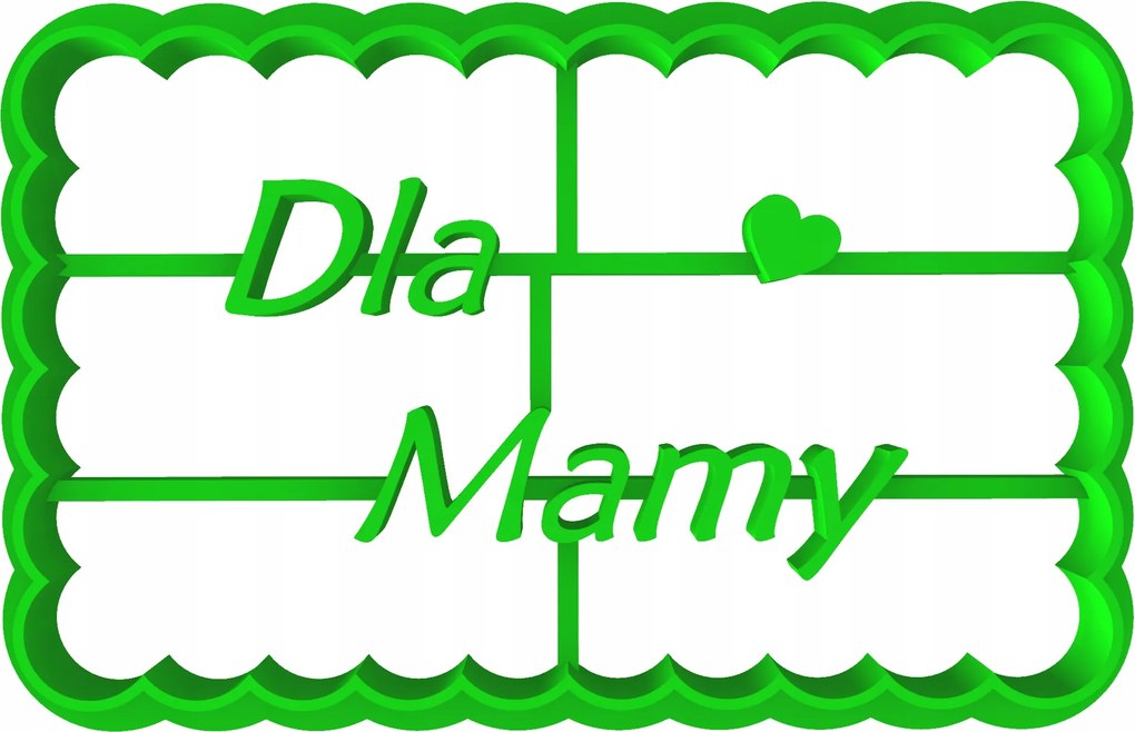 Mézeskalács lyukasztó Anyák Napjára Felirat Anyák napjára 8cm