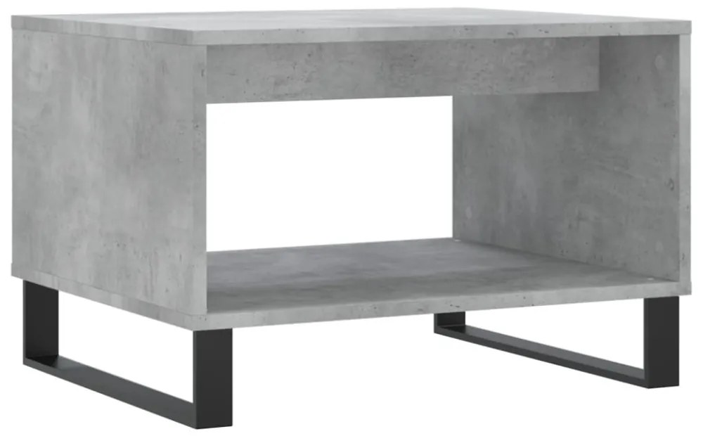 betonszürke szerelt fa dohányzóasztal 60 x 50 x 40 cm