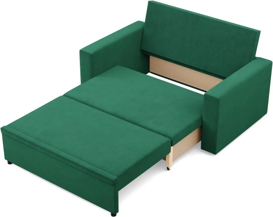 Zeus kanapé, bársony, hab töltet, egyenes kartámasz, zöld