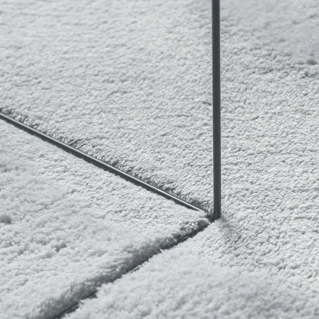 Szőnyegek Szürke Gyapjú 100 x 200 cm Területszőnyegek Ovális