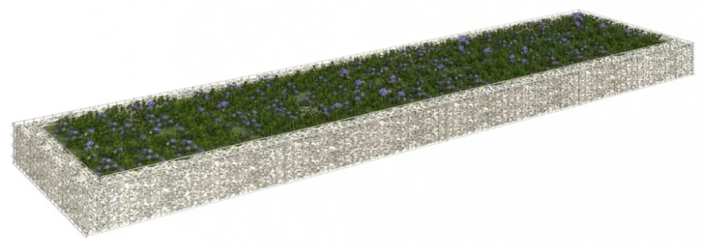 horganyzott acél gabion magaságyás 400 x 100 x 20 cm