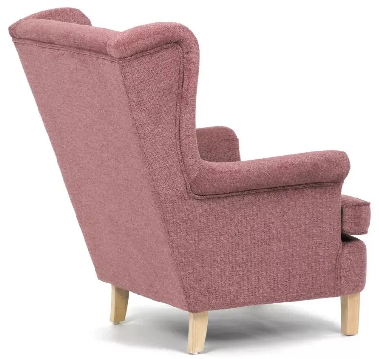 Pihenőfotel, vintage rózsaszín szövet kárpittal, AK-388 Belföldi raktárról