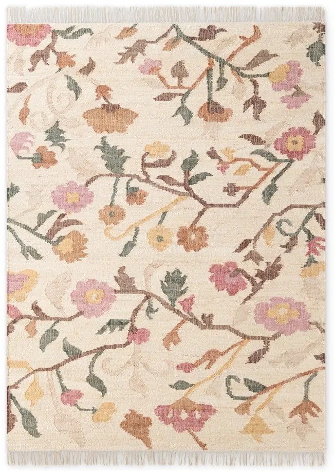 Krémszínű kézi szövésű juta szőnyeg 160x230 cm Roya Violette – Elle Decoration