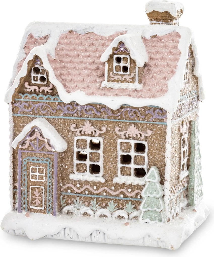 Mézeskalács házikó Karácsonyi Led dekoráció Karácsonyi kunyhó