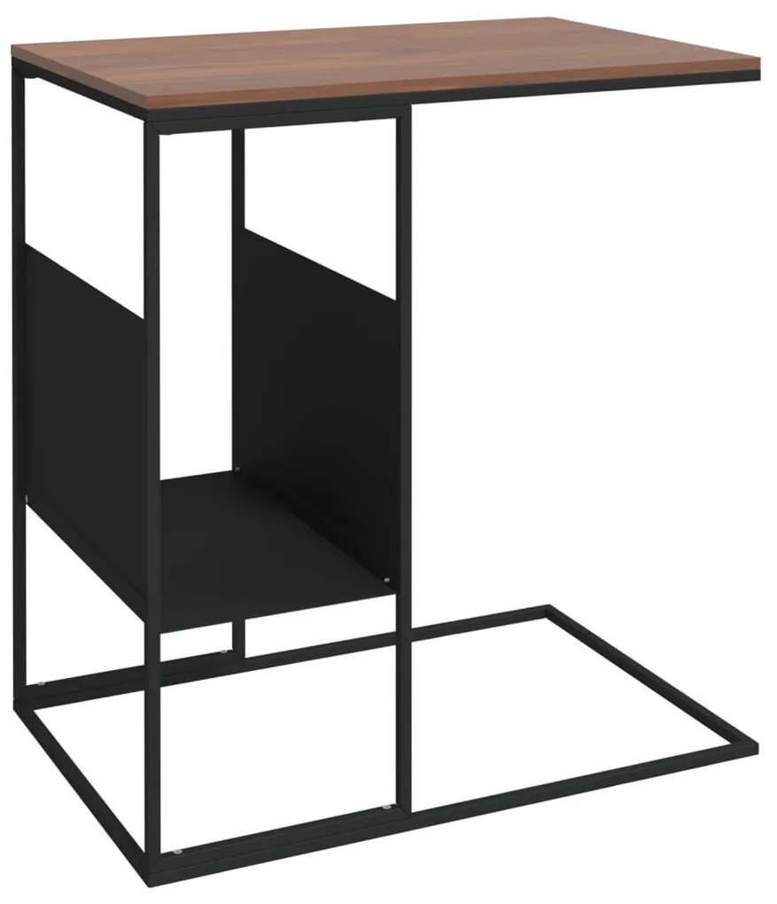 Fekete szerelt fa kisasztal 55 x 36 x 59,5 cm