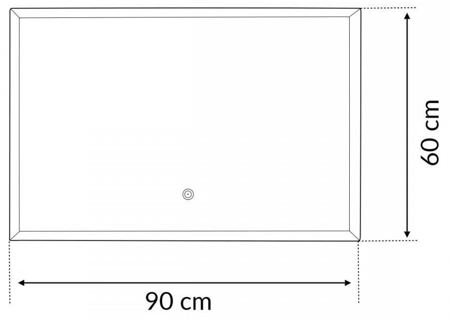 Miletos 90 fali LED tükör