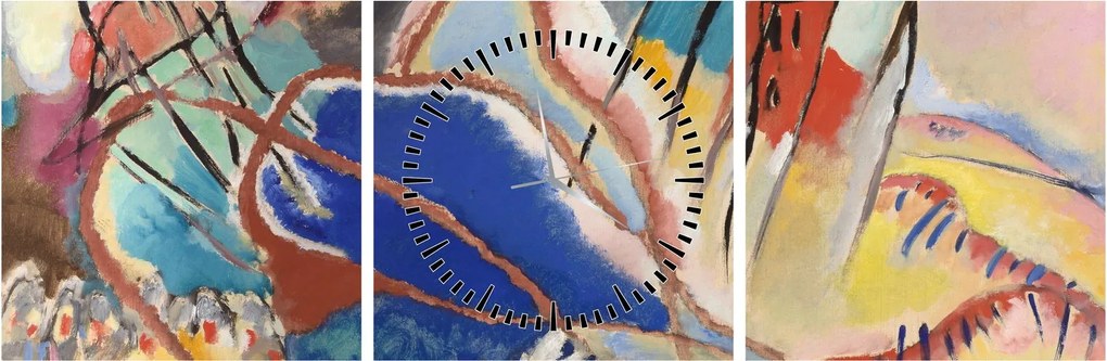 Kép - Vasily Kandinsky, Improvisation No. 30 (Cannons), reprodukciók (órával) (90x30 cm)