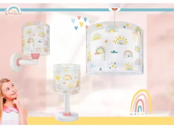 Dalber 41199 - Gyerekszoba fali lámpa RAINBOW 1xE27/15W/230V színpompás